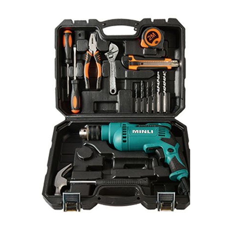 Elecson 52117+17PCS Corded Impact Drill with 17-Piece Kit