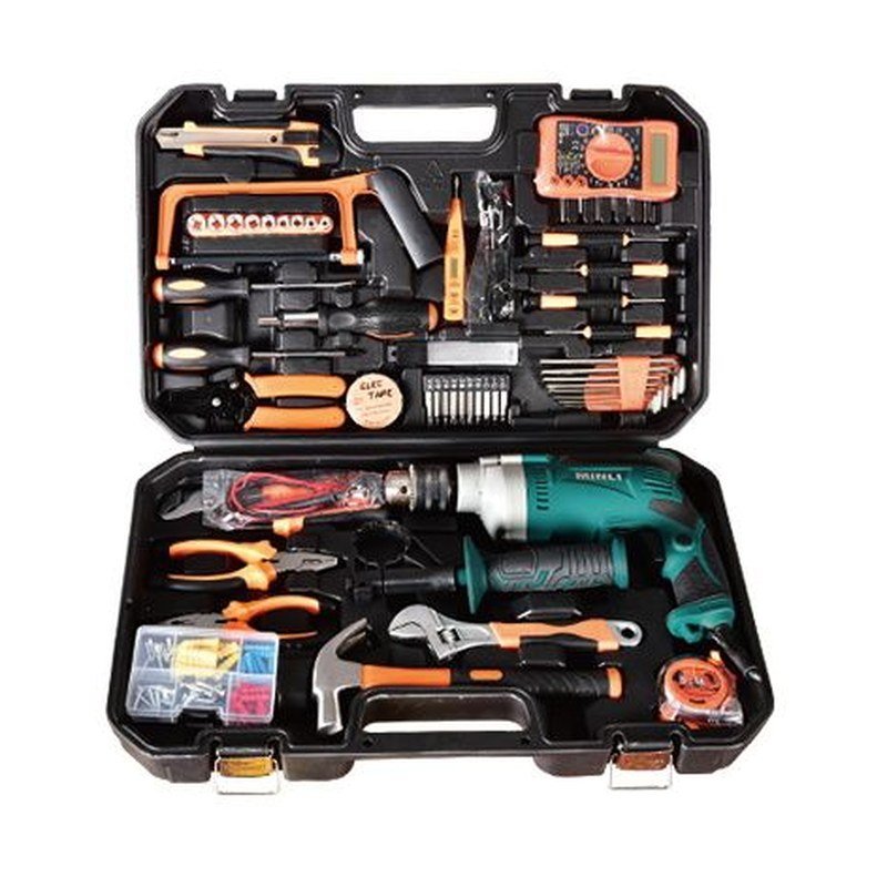 Elecson 52215+115PCS Corded Impact Drill with 115-Piece Kit