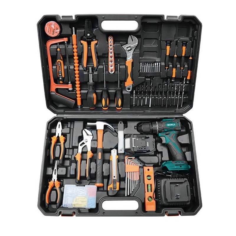 Elecson DC116.4+124PCS Impact Drill with 124-Piece Accessory Kit
